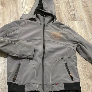 Gray Hooded Men's Jacket